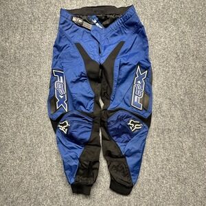 Fox Racing Motocross Pants Youth 32 Blue Black MX Riding Gear‎
